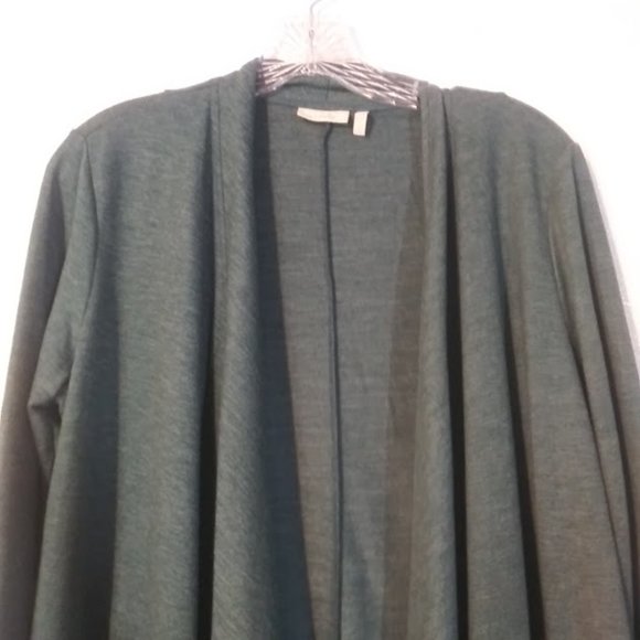 Logo Lounge women's size S green open cardigan sweater - Picture 2 of 13